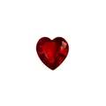 Red heart-shaped faceted crystal birthstone for DIY jewelry making and accessories. - Dark Red