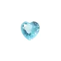 Heart-shaped light blue faceted glass birthstone for DIY jewelry making accessories - Lake Blue