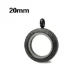 Elegant 20mm round black frosted stainless steel locket pendant with glass window. - Frosted Pendant Only (Without Chain) / 20mm (Outer Diameter) / Black