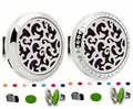 Clip de aromaterapia para coche de 30mm en metal con almohadillas de fieltro - Tapa Lisa - Clip Móvil (Tipo B) / 30mm / Estilo 234