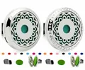 Clips de aromaterapia para coche de 30mm en metal estilos liso y strass con fieltros - Estilo Mandala Calado - Clip Móvil (244) / 30mm Aleación Liso / Plateado