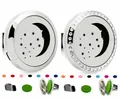 Clip de aromaterapia para coche 30mm luna y estrellas con almohadillas de fieltro - Tapa Magnética Lisa (Clip Móvil) / 30mm Aleación / Estrellas y Luna (247)
