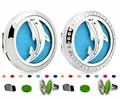 Clip de aromaterapia para coche de 30mm en metal con diseño de tiburón y almohadillas - Tapa Lisa - Clip Móvil / 30mm Aleación / Patrón de Tiburón (249)