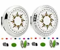 Clip difusor de aromaterapia de 30mm para coche con almohadillas de fieltro color - Tapa Lisa - Clip Móvil / 30mm Aleación / Llama Radial (251)