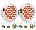 Clip difusor de aromaterapia para coche de 30mm con almohadillas de fieltro de colores - Tapa Lisa - Clip Móvil / 30mm / Patrón de Panal (252)
