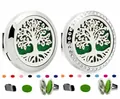 Clip de ventilación para aromaterapia de coche de 30 mm con diseño Árbol de la Vida. - Tapa Lisa - Clip Móvil / 30mm Aleación / Árbol de la vida (254)