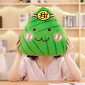 Cute triangular Zongzi plush pillow with sweet expression for Dragon Boat Festival - Style 7