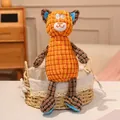 Orange cartoon cat plush toy with soft waffle texture for kids sleep companion - Cat / 30cm