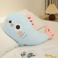Adorable light blue cartoon fish plush body pillow for sleeping and cozy bedroom decor - 40 cm / Blue Whale