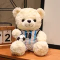 Morbido orsetto di peluche calciatore con maglia a strisce blu numero 10 - Orso Bianco Strisce Blu Bianco (Argentina)