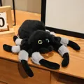 Peluche di ragno nero realistico con zampe soffici e grandi occhi glitter - Piccolo 18*18cm / Grigio