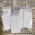 Detailed macro view of 0.5mm ST tip retractable gel pen refills with white barrels - 0.5mm / ST Refills (10 Pcs)