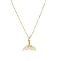Elegant S925 sterling silver necklace featuring a light green nephrite jade whale tail pendant - Fish Tail Pendant Style / Light Cyan