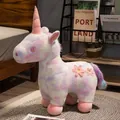 Soft pastel rainbow unicorn plush toy in standing pose for cozy bedroom decor gift - Unicorn / 40 cm / Pink