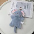 Adorable greyish blue mouse plush toy animal charm keychain pendant with pink ears - Flying Squirrel / 28cm (Includes Heat Pack)