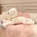 Large white angel horse plush toy in lying position, soft comfort doll for girls - 90cm / White
