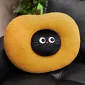 Cute orange apple-shaped plush cat pillow with textured fabric finish - Removable Cat Head / Yellow