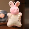 Lindo conejo de peluche rosa marioneta de dedo con un cuerpo en forma de estrella - Conejo Rosa