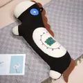 Cute cartoon horse plush body pillow for side sleepers with soft black and white texture - 100cm / Black Unicorn