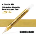 Premium Gold-Metallic-Perlglanzmarker mit flexibler Spitze für professionelle DIY-Kunst - Gold
