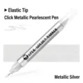 Metallischer silberner Druck-Perlglanzmarker mit weicher, flexibler Spitze für DIY - Silber