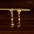 Elegantes pendientes de cuarzo ahumado hechos a mano con diseño de clip de mosquito único - Pendientes de Cuarzo Ahumado