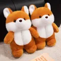 Adorable orange and white fox plush indoor slippers with soft non-slip soles for home - Size 34-35 / Fox