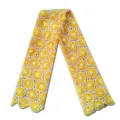 Yellow and white geometric floral water-soluble milk silk lace fabric for DIY sewing - Yellow White