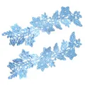 Vue détaillée d'appliques en dentelle florale bleu clair avec broderie soluble - Bleu ciel