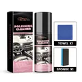 Homonth 100ml auto-interieur polijstende reinigingsset met spons en doek - 100ml Set (Inclusief Handdoek En Spons)