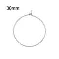 Anello per ciondolo bicchiere da vino da 30 mm per gioielli fai da te e marcatori - Confezione da 100 (30mm) / Argento