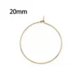 Anelli segnabicchiere dorati 20mm per decorazioni party DIY - 100 Pezzi/Confezione (20mm) / Oro