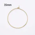 Cerchio in filo dorato da 35 mm di qualità per ciondoli per bicchieri da vino fai da te - 100 Pezzi/Confezione (35mm) / Oro
