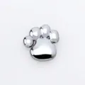 Glossy silver metallic dog paw charm bead for DIY 10mm aperture wristband jewelry - Dog Paw (SL717) / 10mm / Chrome