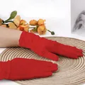 Κομψά κόκκινα νυφικά σατέν γάντια, κοντά γάντια για νυφικό φόρεμα και φωτογραφίσεις - Ένα μέγεθος / Κόκκινο