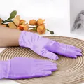 Elegant short satin bridal wedding gloves in light purple for photography accessory - One Size / Light Purple