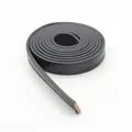 Sangle en similicuir PU noir de 10 mm et un metro de long avec surpiqûres pour le bricolage - Largeur 10mm/Un Mètre de Long / Noir