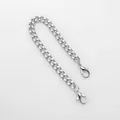 High-quality silver curb chain with double lobster clasps for bag and cup accessories - Thick Double Lobster Clasp Chain / Length approx 12cm (4mm Thick) / White Gold