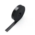 Rouleau de lanière en cuir PU noir gaufré serpent 8mm pour projets de bricolage artisanaux - Bande de Cuir Motif Serpent / Large Long / Noir
