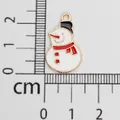 Enamel snowman charm in light gold for DIY jewelry making Christmas accessories charm - Snowman (5) / Approx. 2cmx1.2cm / Light Gold with Red and White