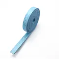 Lanière en similicuir bleu motif serpent 8mm pour bijoux DIY et chaînes de téléphone - Bande de Cuir Motif Serpent / Large Long / Bleu clair