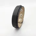 Black double-layer sequin snap wristband bracelet accessory for 8mm DIY slide charms - 18+8mm / Black
