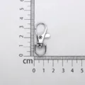 Zilveren gelegeerde karabijnsluiting met draaibare D-ring voor sleutelhangers accessoires - Vissenmond Karabijnsluiting (DA176) / Zilver