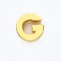 Perla scorrevole lettera G dorata 10mm per creazione gioielli fai da te - Lettera G / 10mm / Oro