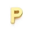 Perla alfabeto 10mm in lega dorata lettera P per accessori gioielli fai da te DIY - Modello P / 10mm / Oro