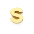 Perla a forma di lettera S da 10mm in lega dorata lucida per gioielli artigianali DIY - Modello S / 10mm / Oro