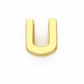 Ciondolo a forma di lettera U in lega liscia placcata oro da 10 mm per gioielli fai da te - Stile U / 10mm / Oro