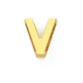 Perla Lettera V in Lega Lucida Oro 10mm per Creazione di Gioielli Fai da Te e Artigianato - Stile V / 10mm / Oro