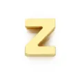 Perla scorrevole da 10 mm in lega d'oro lucido con lettera Z per la creazione di gioielli - Stile Z