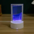 Detalle de lámpara LED de arena movediza con efecto de movimiento líquido azul - Atenuación Táctil de Color / Azul